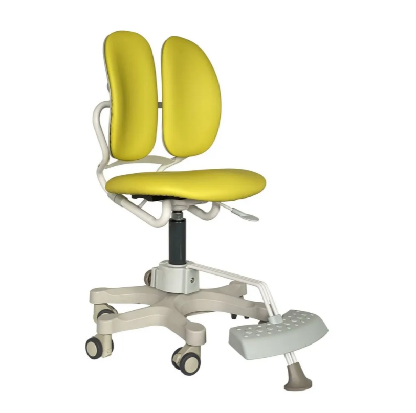 Кресло детское ортопедическое DUOREST DUOKIDS KIDS MAX DR-289SF LIME MILKY 2SEL1 экокожа желтая