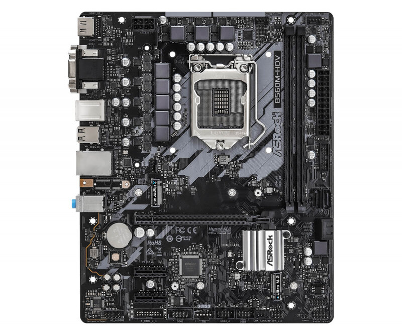 Asrock B560M-HDV LGA1200 Intel B560 4xDDR4 mATX VGA+DVI+HDMI