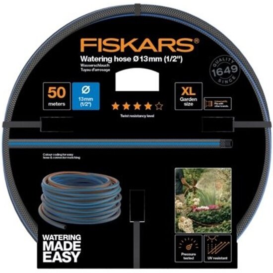 Шланг FISKARS Q4, 1/2", 50 м - фото №1