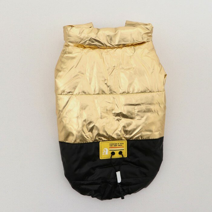 Куртка для собак "Космонавт", размер 14, чёрно-золотая (ДС 38, ОШ 32, ОГ 46 см) - фотография № 7