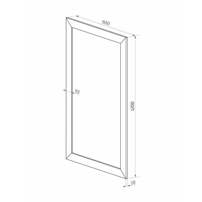 Зеркало «Венге», настенное 60×120 см, рама 55 мм - фотография № 5
