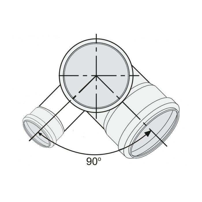 Крестовина двухплоскостная Sinikon 512035.R, d=110 x 110 x 50 мм, 87°, правая - фотография № 2