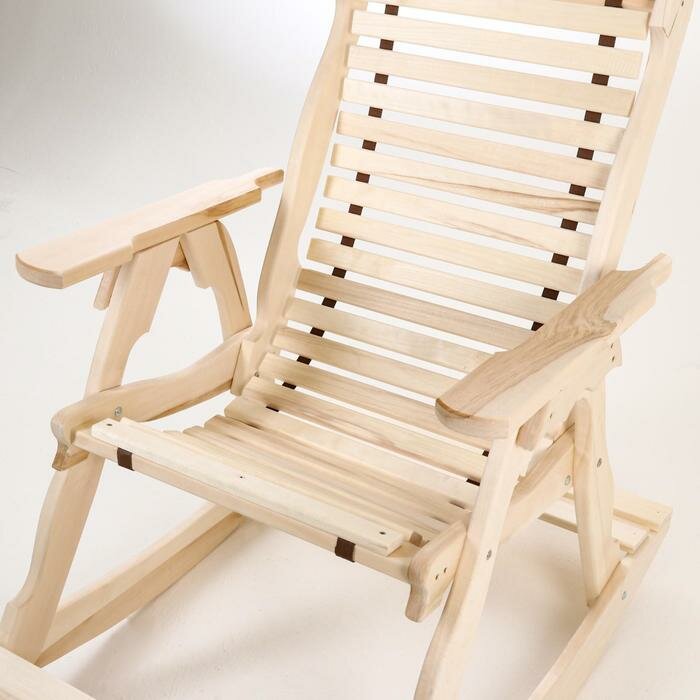 Добропаровъ Кресло-качалка на ленте, 70×130×120см, из липы, "Добропаровъ" - фотография № 6