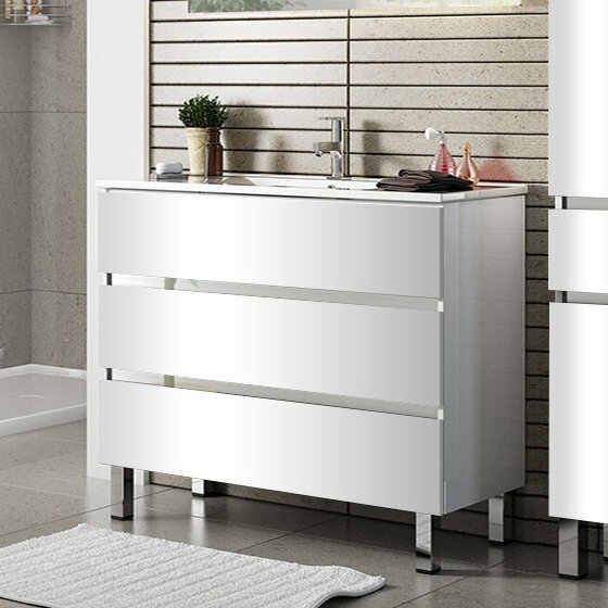 Sanvit Тумба с раковиной Sanvit Кубэ-3 70 белый глянец
