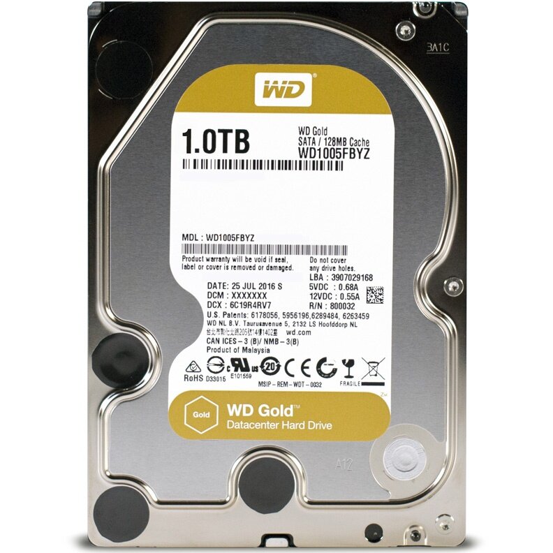 Жесткий диск WD GOLD WD1005FBYZ 1ТБ 3,5" 7200RPM 128MB (SATA-III) RE