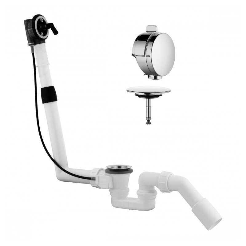 Сифон для ванны Kludi Rotexa Multi с функцией налива и слива-перелива, хром 2120005N-00