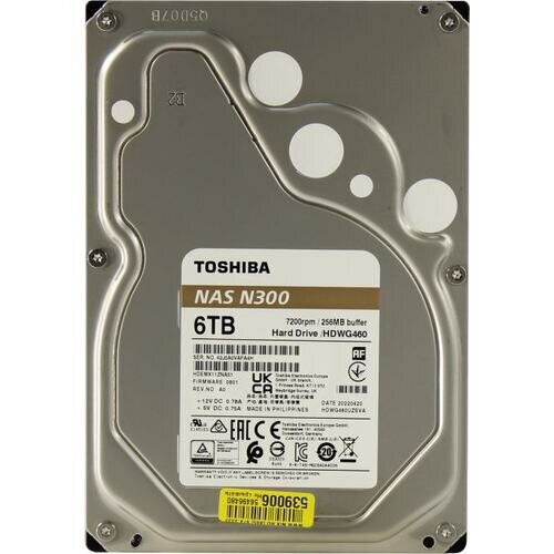 Жесткий диск HDD Toshiba SATA-III 6Tb (HDWG460UZSVA) - фото №1