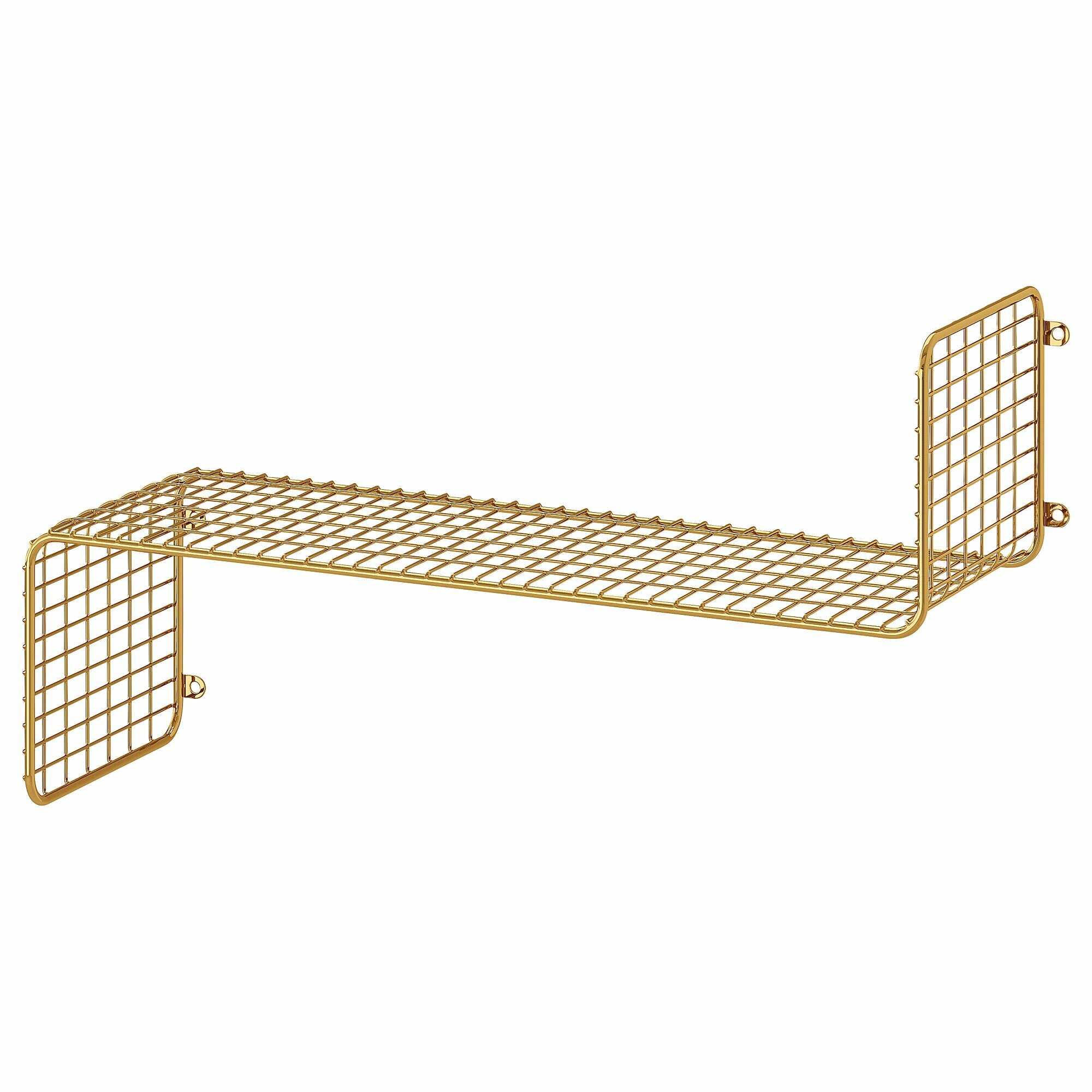 фото IKEA / икея SVENSHULT, свеншульт, полка настенная, цвет золота, 60x20 см