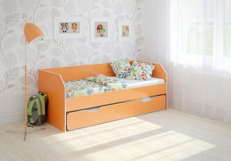 Выдвижная двухъярусная кровать Л 13.2 Оранжевый