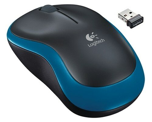 Мышь Logitech M185 синяя, радио