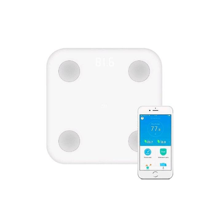 XIAOMI Весы Xiaomi Mi Body Composition Scale 2, электронные, диагностические, до 150 кг, белые