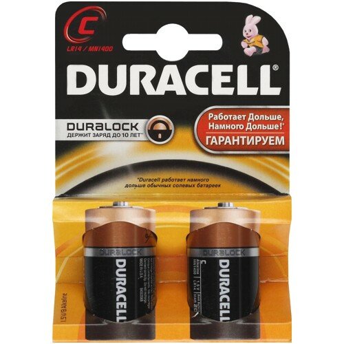 Батарейка C щелочная Duracell LR14-2BL в блистере 2шт.