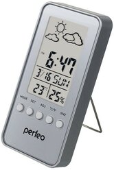Perfeo Колонки Часы-метеостанция "Window", серебряный, PF-S002A время, температура, влажность, дата
