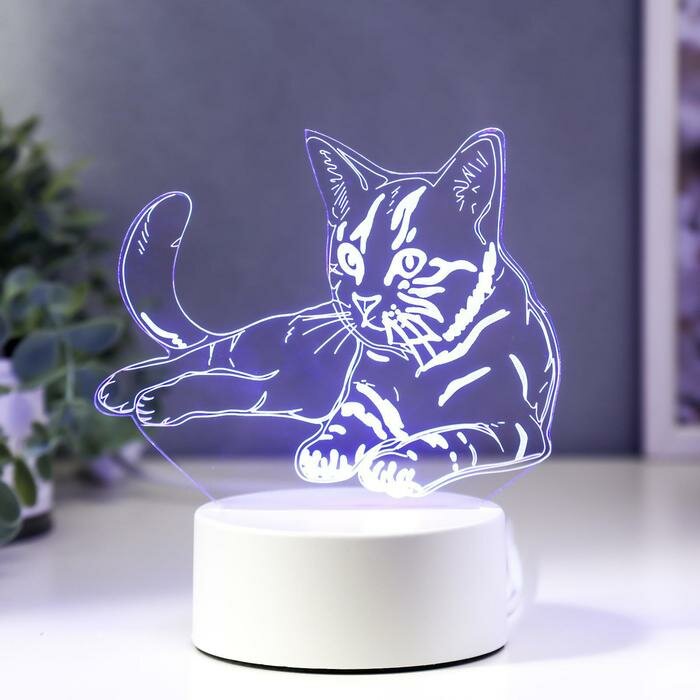 RISALUX Светильник "Кошечка" LED RGB от сети - фотография № 1