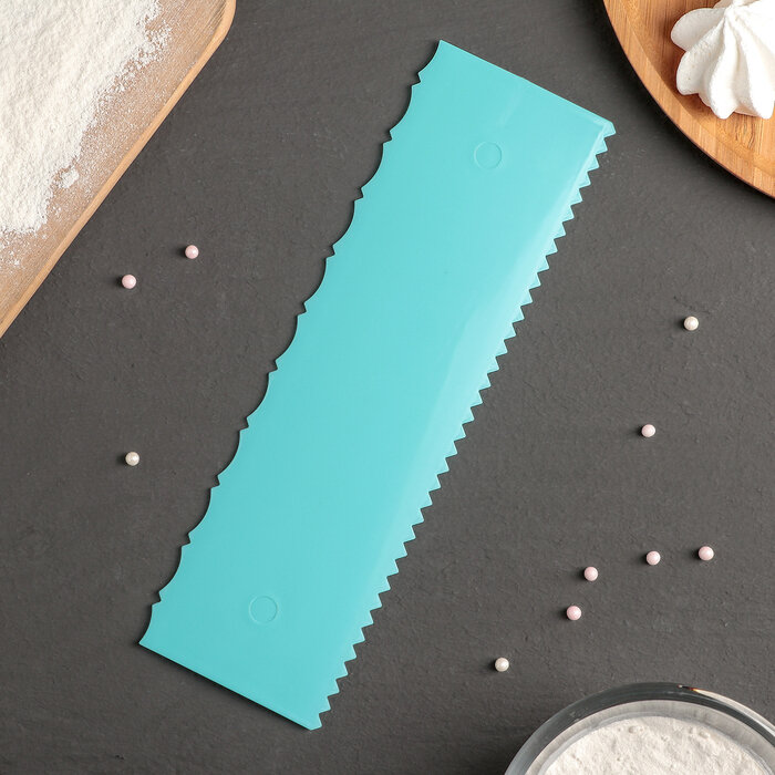 фото Шпатель кондитерский двойной Доляна «Узор», 25,5×7,5 см