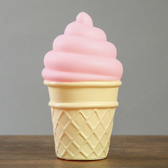 RISALUX Ночник пластик "Мороженое в стаканчике" микс LEDх1 7,5х7,5х14 см - фотография № 1