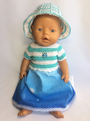 Комплект одежды для кукол «MiniFormy» "Летний" (2 изделия). Рост 43-45 см. (Бэби Бон)