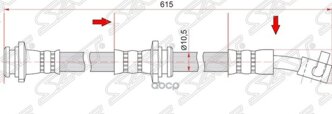 Шланг Тормозной Передний (Таиланд) Nissan Cube Z12/Note E11/Tiida C11/Micra K12 Lh Sat арт. ST-46210-AX00B