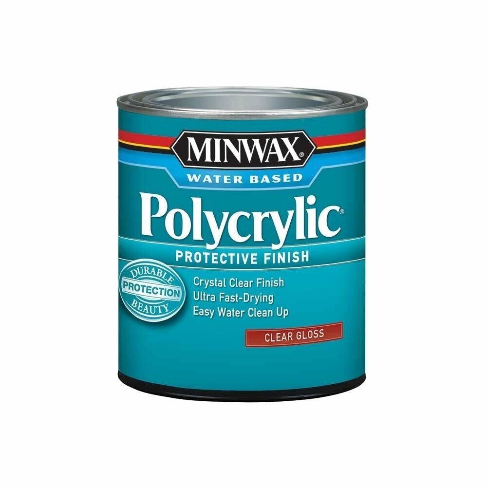 Полиуретановый лак на водной основе Minwax Polycrylic Protective Finish 946 мл Полуматовый 63333