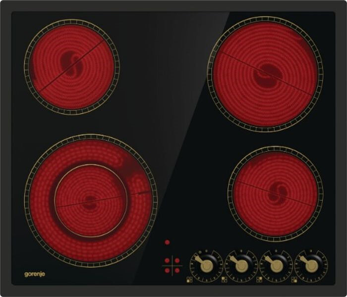 Поверхность стеклокерамическая GORENJE EC642CLB черный (ретро) - фотография № 2