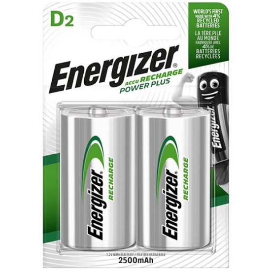 Аккумулятор Energizer Power Plus LR20 D 2500 mAh Pre-Charged (уп 2 шт)