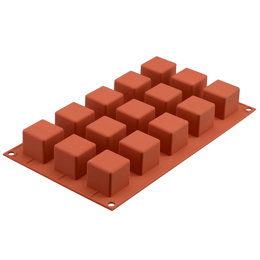 Форма для приготовления пирожных cube 3,5 х 3,5 см силиконовая - фотография № 4