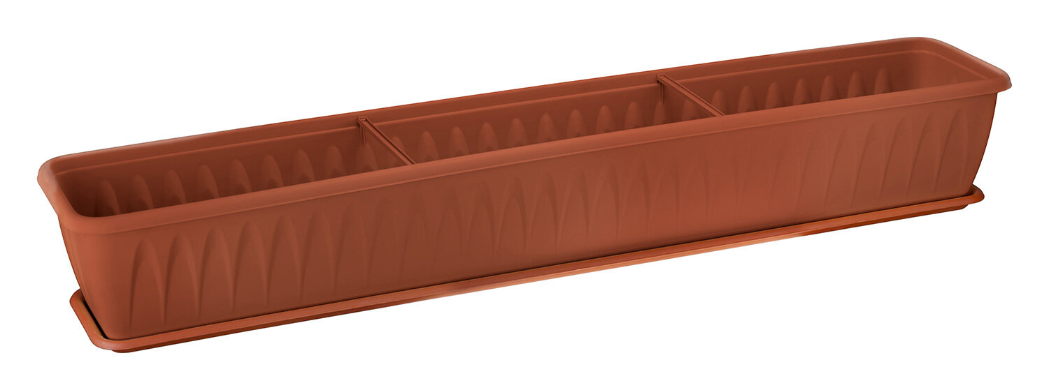 Ящик IDEA (М-Пластика) с поддоном балконный Алиция 100 х 18.5 х 15.5 см