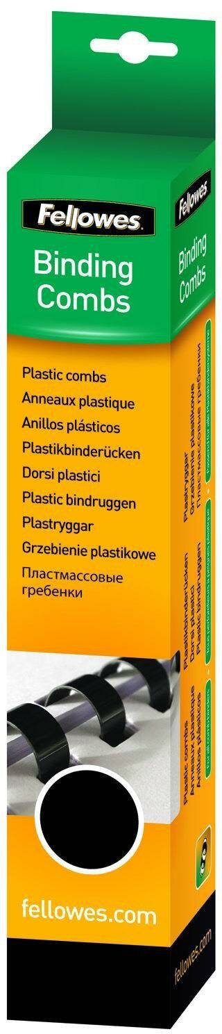 фото Пружина пластиковая Fellowes, 8 мм. Цвет: черный, 25 шт, шт