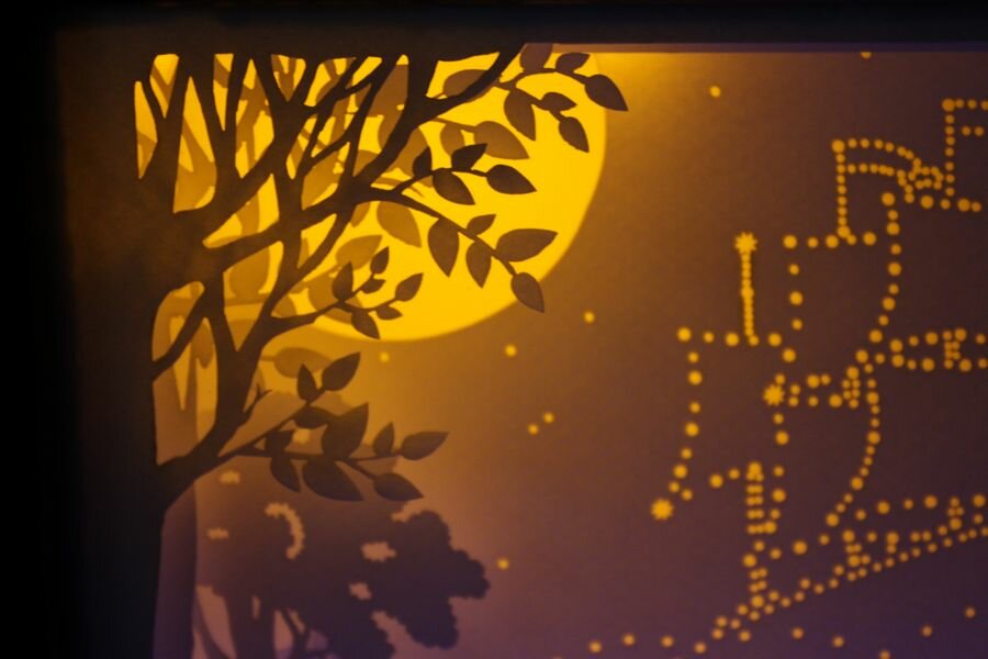 Ночной светильник Лайтбокс "Мечта" с пультом (светлый орех) - фотография № 2