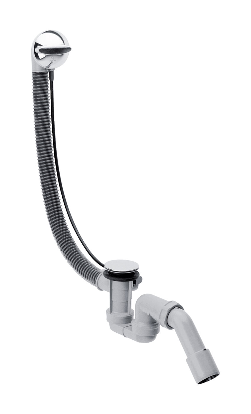Сифон для ванны Hansgrohe Flexaplus слив-перелив, для стандартных ванн, хром 58143000 - фотография № 1
