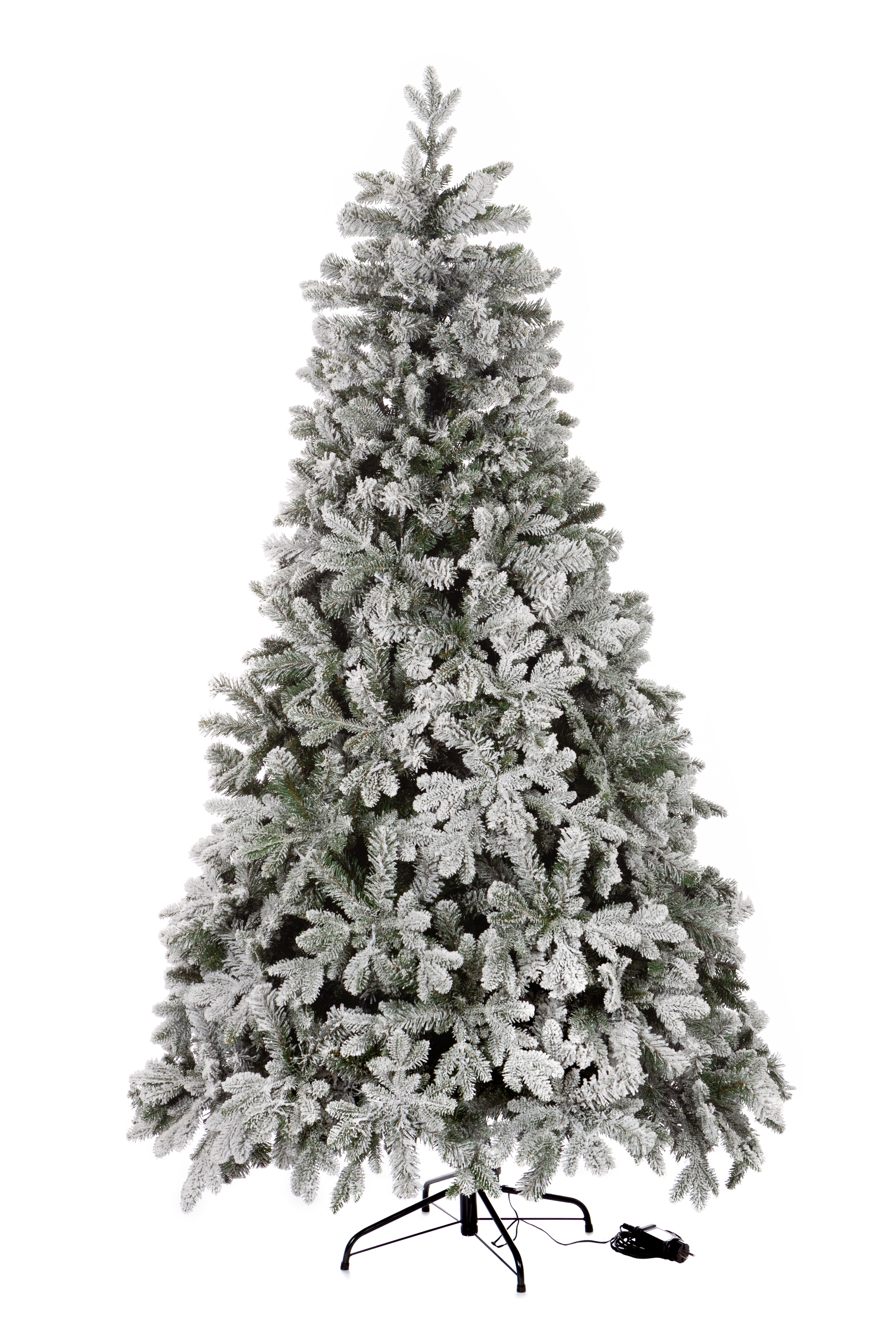 Искусственная Ель Габи заснеженная с вплетенной гирляндой 180 см, Crystal Trees