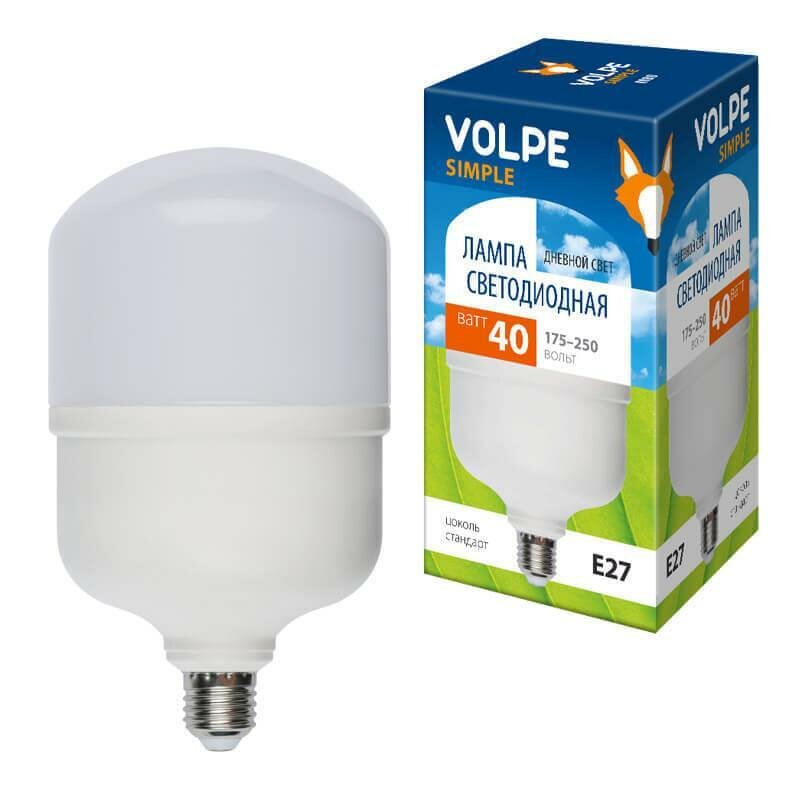 Volpe Лампа LED сверхмощная (UL-00002906) E27 40W (350W) 6500K LED-M80-40W/DW/E27/FR/S
