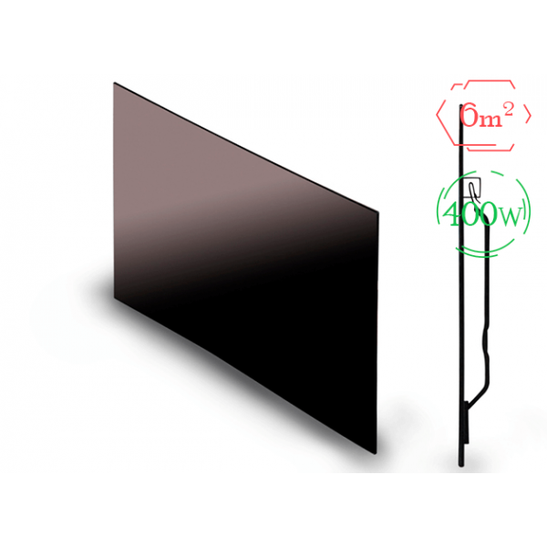 Инфракрасный обогреватель Теплофон эргн 0,4 Glassar , Цвет Чёрный