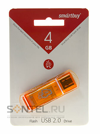 SB4GBGS-Or, 4GB USB 2.0 Glossy series, Orange, SmartBuy