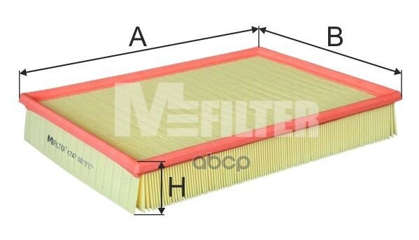 K747_фильтр Воздушный! 355x265x58 Mb Sprinter, Vw Crafter 06> M-Filter арт. K 747