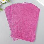 Фоамиран глиттерный 1 мм, 20х30 см, цв. розовый (набор 10 листов) - изображение
