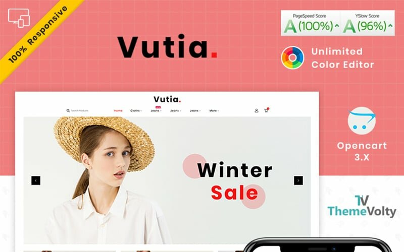 Шаблон OpenCart Vutia Fashion Store