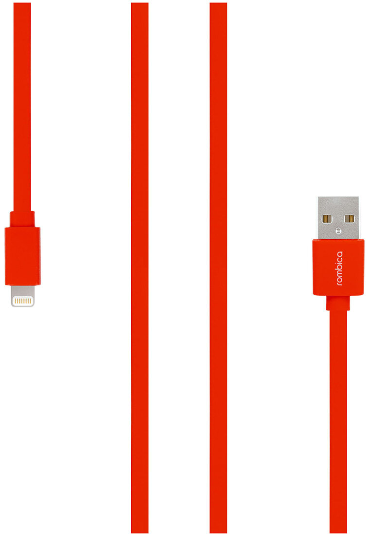 Кабель Rombica Digital MR-01 интерфейс Lightning to USB. Длина 1 м. Цвет красный (CB-MR01R)