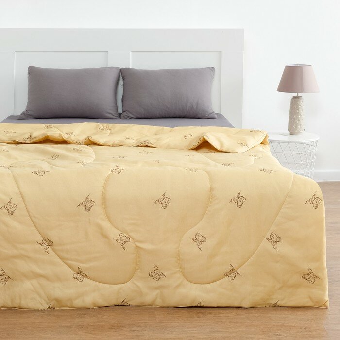 Одеяло Овечья шерсть 172x205 см, полиэфирное волокно 200 гр/м, пэ 100% - фотография № 1