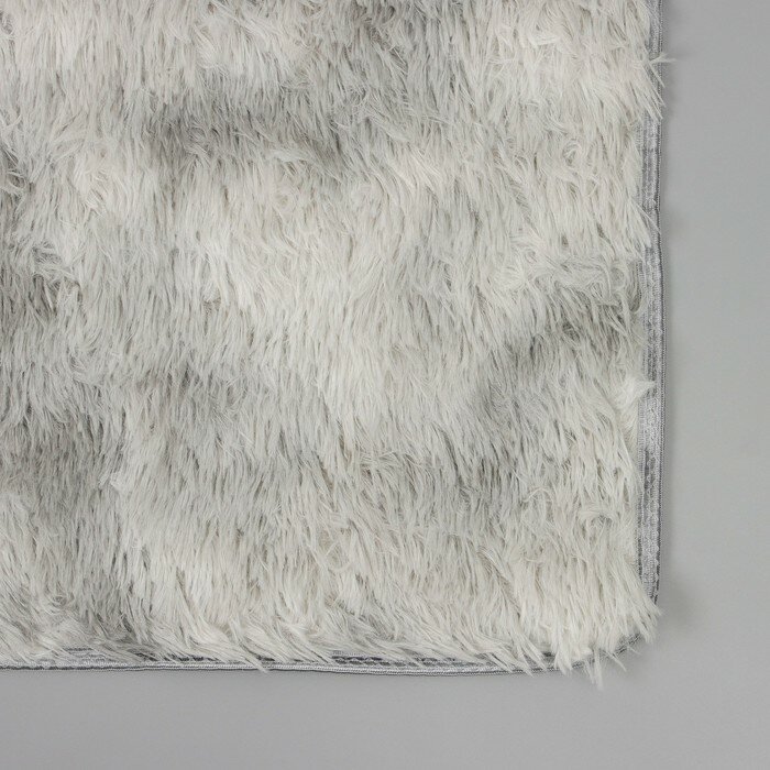 Коврик для ванной Доляна «Пушистик», 50×80 см, цвет серый - фотография № 3