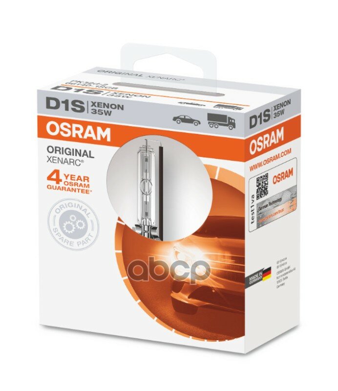 Лампа D1s 85v 35w Pk32d-2 Xenarc Original Блистер Osram арт. 66140-1SCB