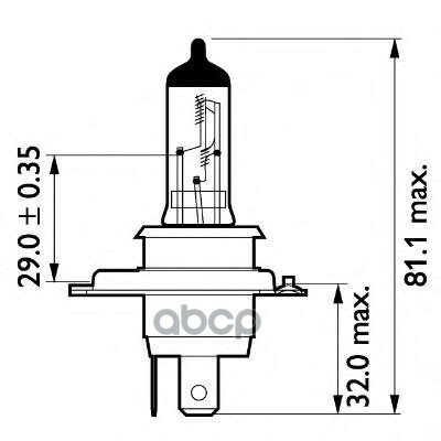 Лампа 24v H4 100/90w P43t-38 Hcv Philips арт. 24569RAC1