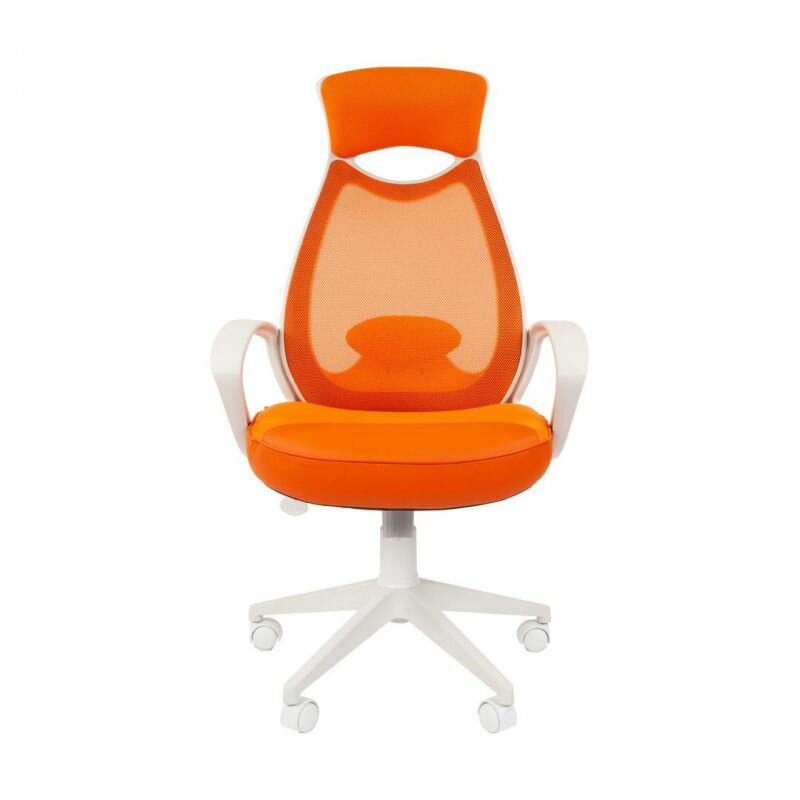 Кресло Chairman 840 белый пластик TW16\TW-66 оранжевый