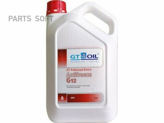 GT OIL 4665300010225 Антифриз GT Polarcool Extra G12 красный 3 кг