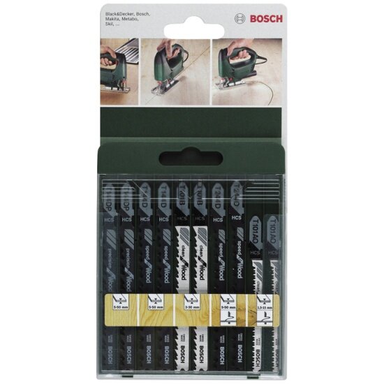 Пилки для лобзика BOSCH Set T-XB 2609256744, 10 предметов