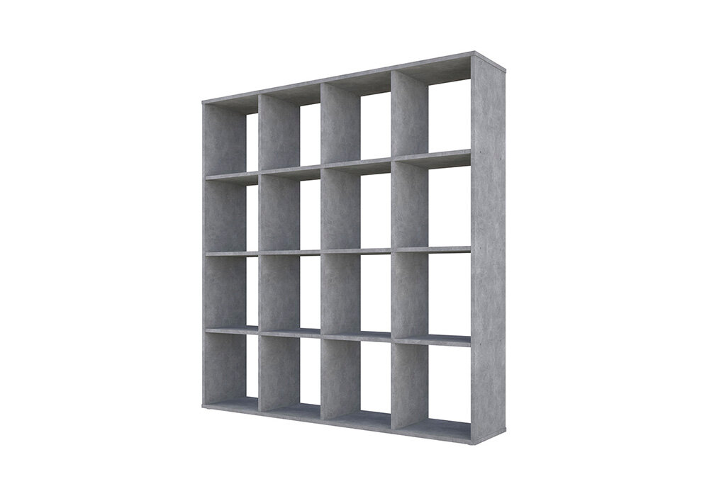 Стеллаж Polini Home Smart Кубический 16 секции бетон