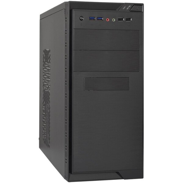 Корпус Minitower ExeGate MA-372UX Black, mATX (UN600, 120mm) 2*USB+2*USB3.0, Audio