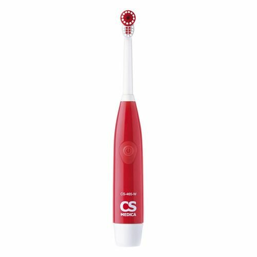 Электрическая зубная щетка CS MEDICA CS-465-W насадки для щётки: 1шт, цвет:красный и белый