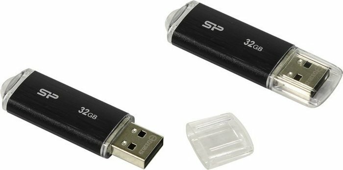 Флешка Silicon Power Ultima U02 32GB USB 2.0 Black (SP032GBUF2U02V1K)