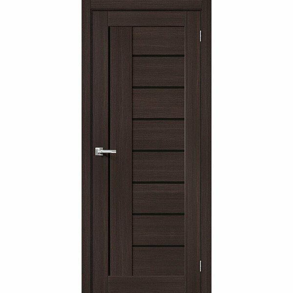 Межкомнатная дверь эко шпон bravo x Браво-29 остекленная Wenge Melinga mr.wood